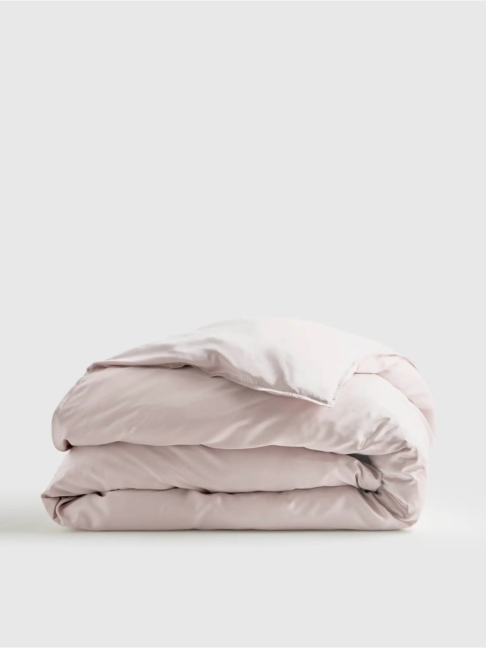 Quince Bamboo Duvet Cover in Soft Blush, Full/Queen, NEW